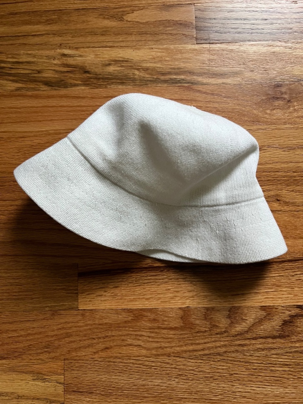 KANGOL bright white cotton blend crusher bucket hat unisex UK